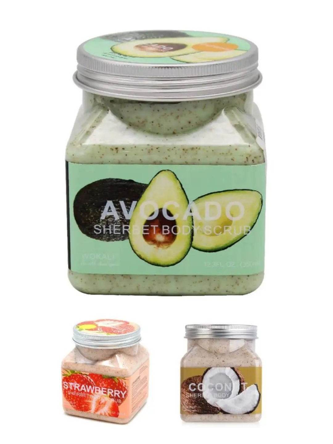 Скраб для тела и лица очищающий пилинг Wokali Sherbet Body Scrub, 500 мл — фото 1