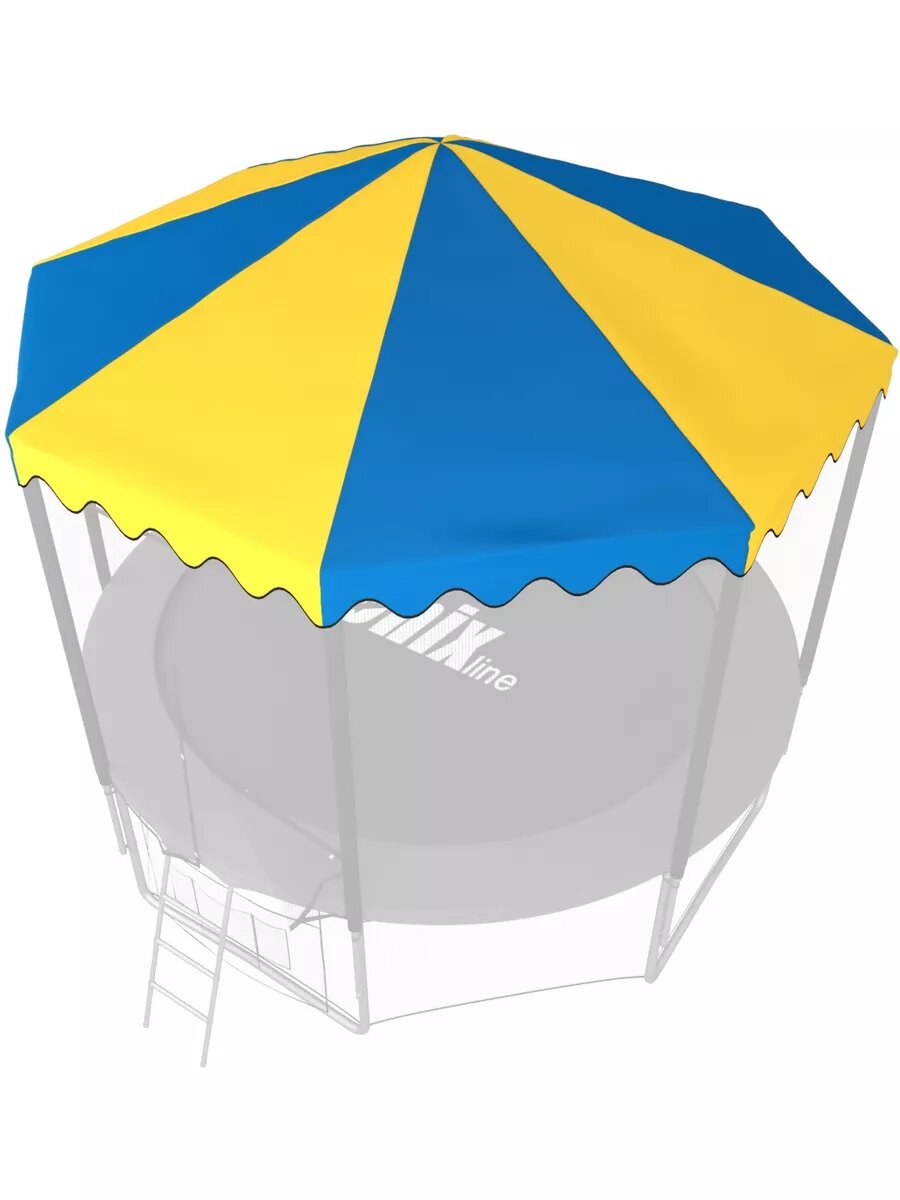 Крыша для батута UNIX Line 8 ft от солнца и дождя UNIXLINE синий / желтый — фото 1