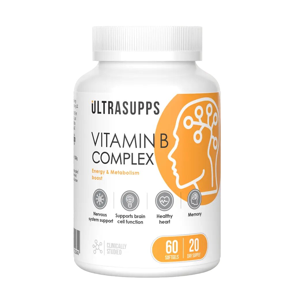 Ultrasupps Витамин B комплекс/Vitamin B complex мягкие капсулы массой 430 мг 60 шт