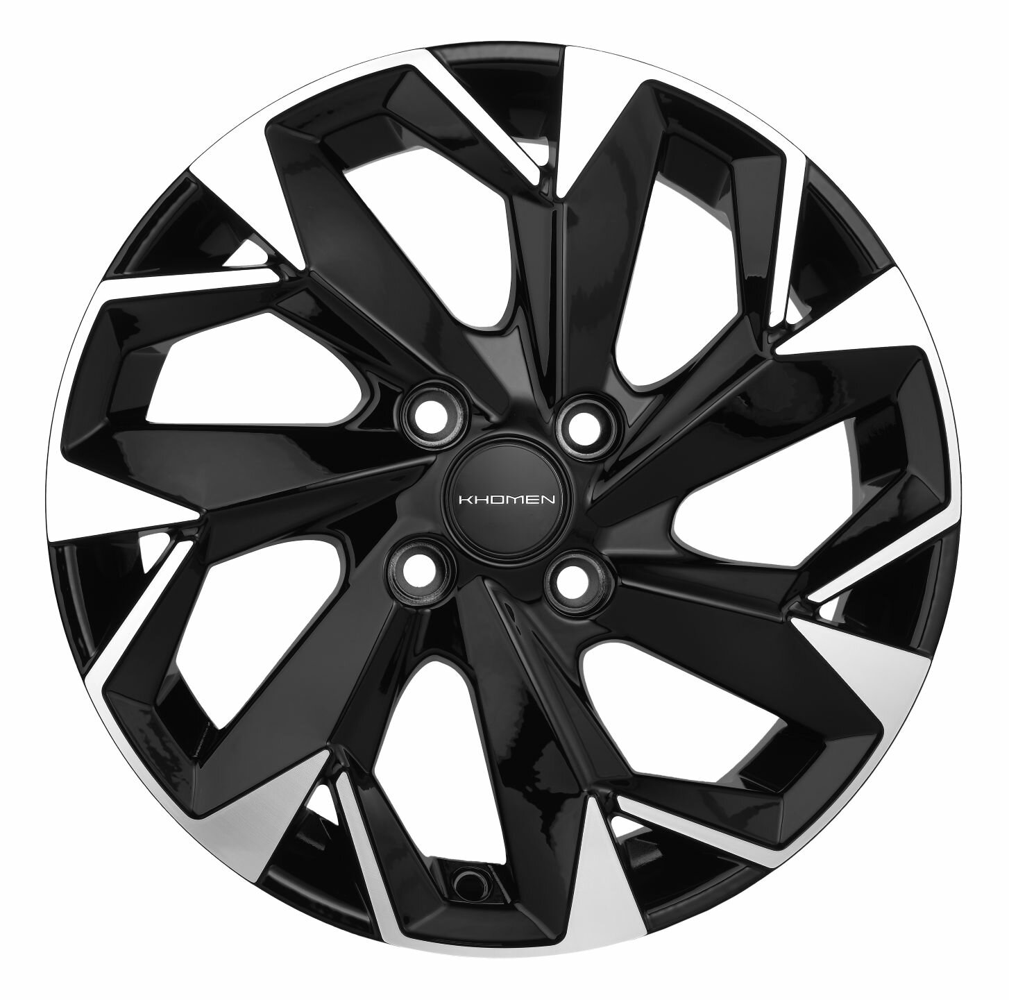 Колесный диск Khomen Wheels KHW1508 15x6" PCD4x100 ET46 D54.1 BLACK-FP