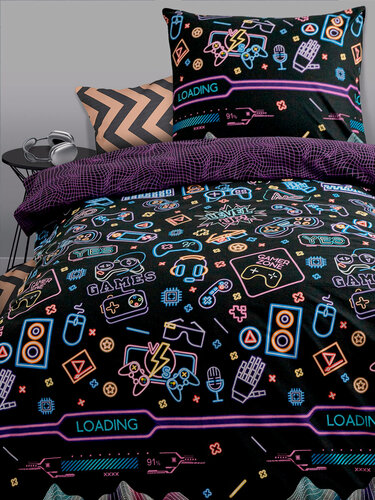 Изображение товара Постельное белье для детей и подростков Твой Стиль 1,5-спальное, Поплин, Джойстики