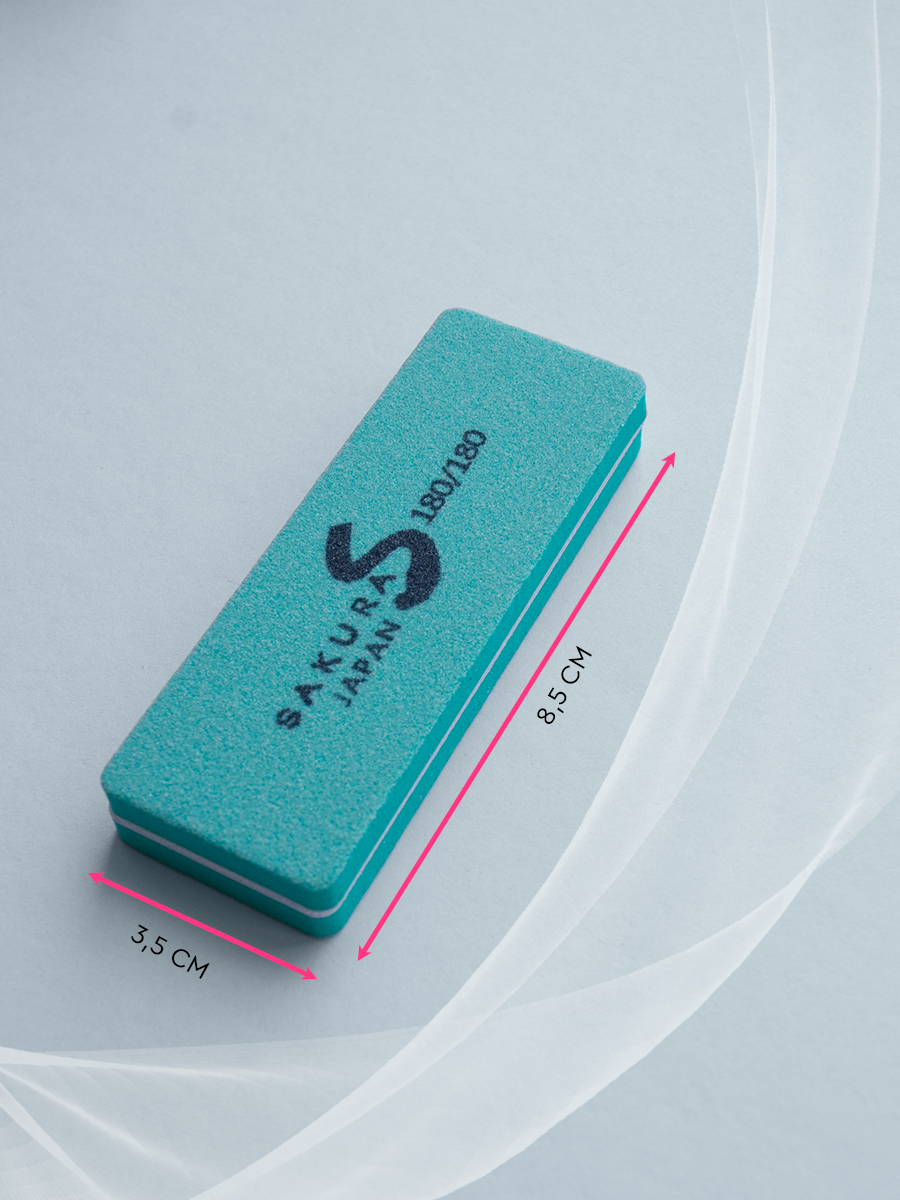 Набор бафиков шлифовщиков для ногтей маникюра и педикюра 20шт Sakura 180/180 грит — фото 1