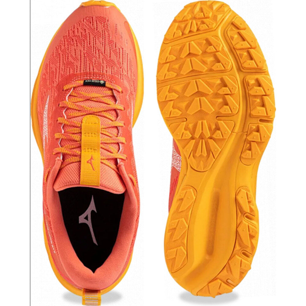 Кроссовки Mizuno Wave Rider GTX 2023 (HotCoral/White/CarrotCurl (UK: 8H)), размер 8H, оранжевый — фото 1