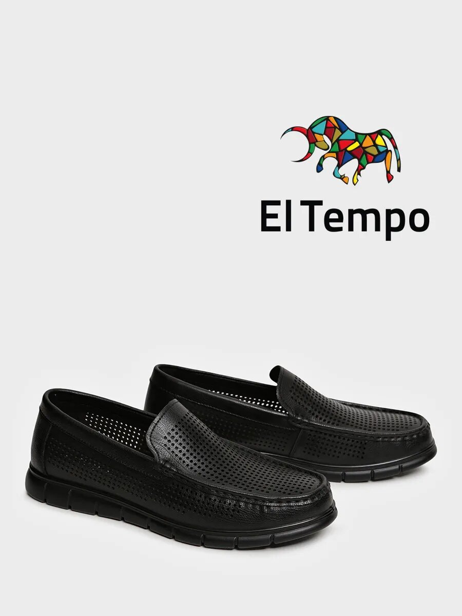 Мокасины El Tempo, размер 43, черный