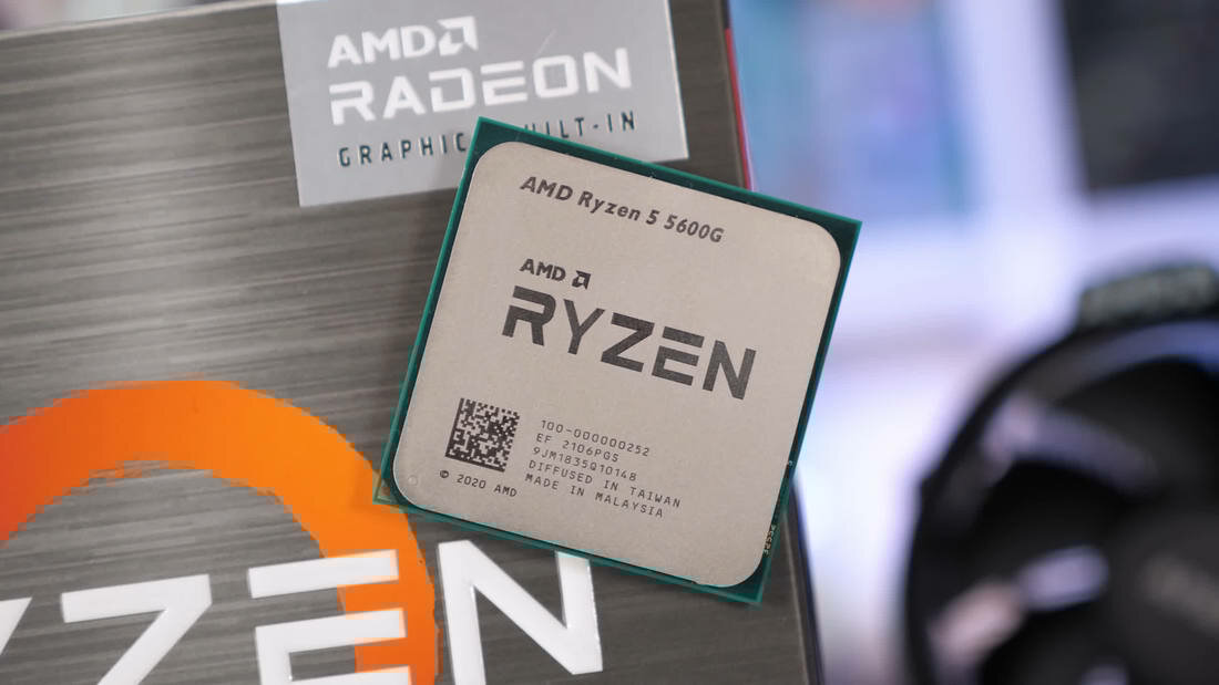 Процессор AMD Ryzen 5 5600G, AM4, OEM, 6 ядер, 12 потоков, 3900-4400 МГц