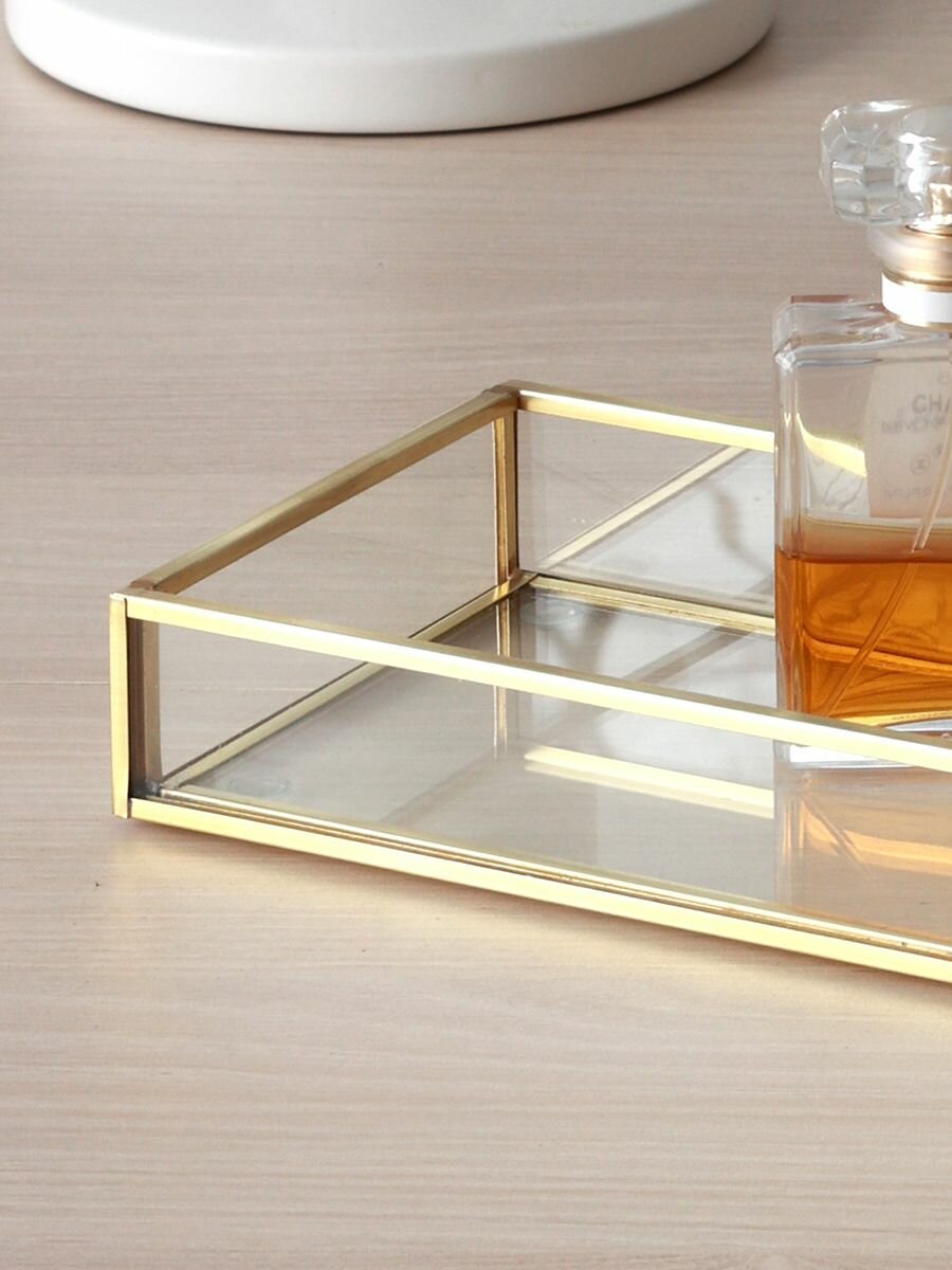 Органайзер Арт-Птица 3079/5, для косметики, латунный профиль, стекло — фото 1