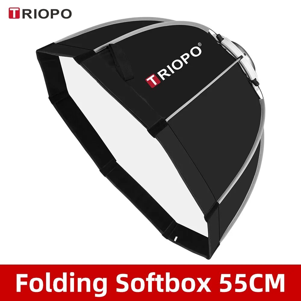 Портативный восьмиугольный зонт Triopo 55 см 65 см 90 см 120 см, 55cm Softbox