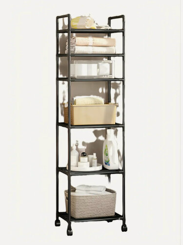 Изображение товара Стеллаж хозяйственный, LML Home, металлический, 6 полок, черный на кухню система хранения