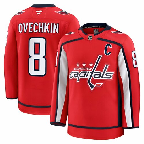 фото Форма спортивная n.1 хоккейный костюм washington capitals 8# alexander ovechkin red jersey, размер 50, красный/белый