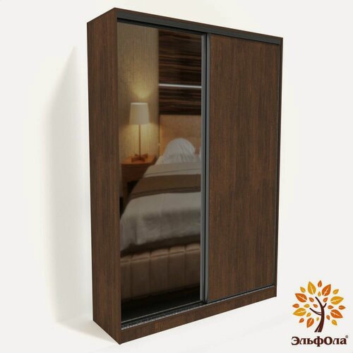 Изображение товара Шкаф-купе ЭльфОла "Гранд" 152*45*240 см, венге, профиль черный