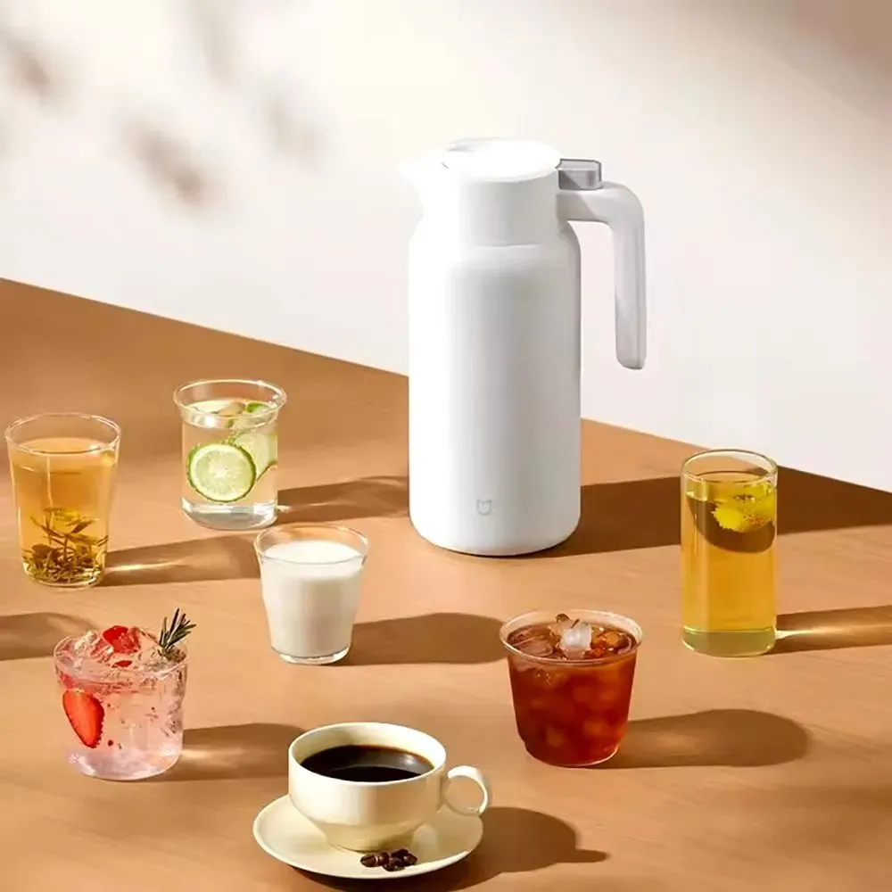 Термокувшин Mijia Thermos Pot 2л (MJBWH02PL) White, с функцией термоизоляции, белый, стильный дизайн