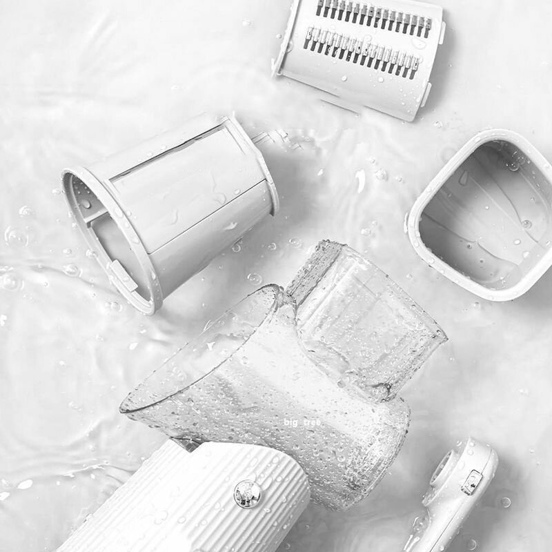 Картинки Многофункциональная овощерезка Xiaomi Mijia с 5 лезвиями для нарезки, шинковки и измельчения продуктов удобная и безопасная