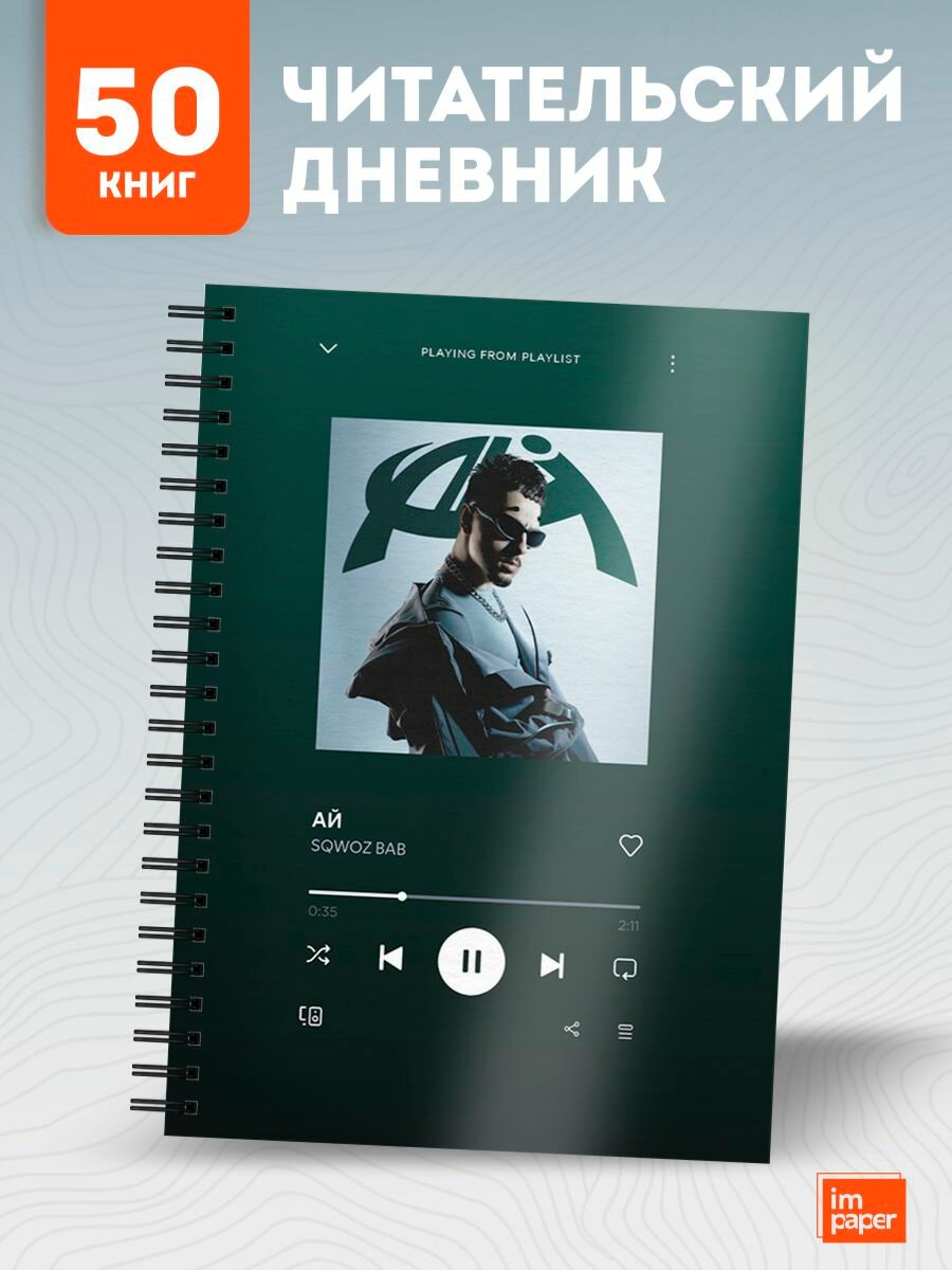 Читательский дневник с скриншот Spotify