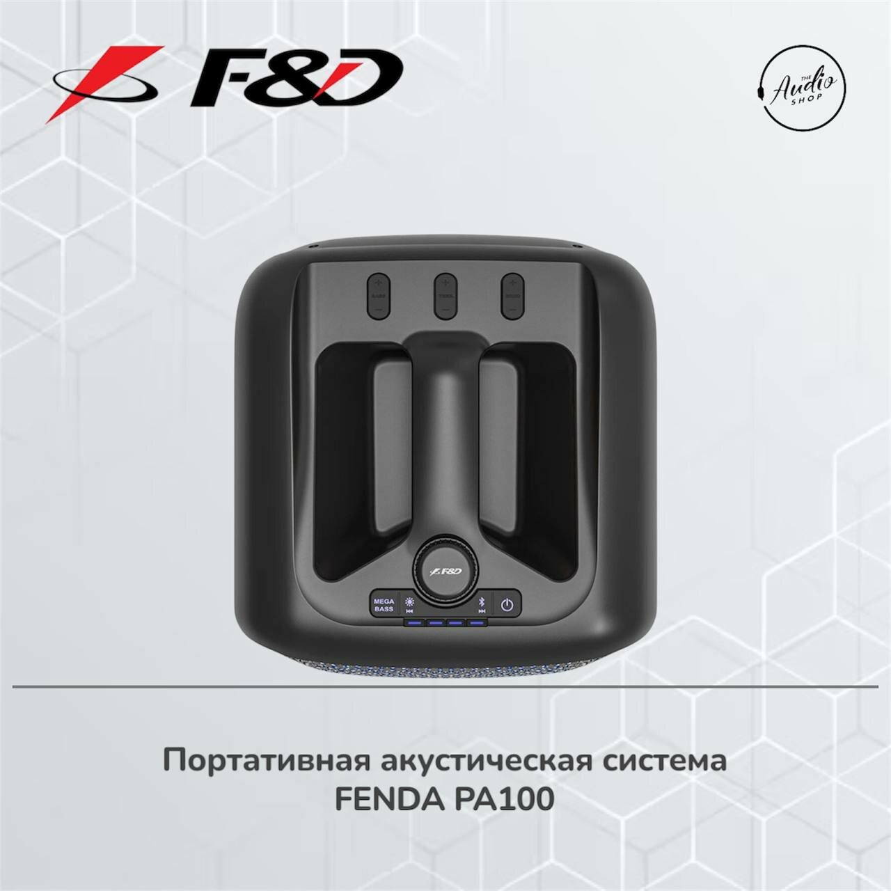 Fenda PA100 Портативная колонка с Bluetooth и беспроводным микрофоном для Караоке — фото 1