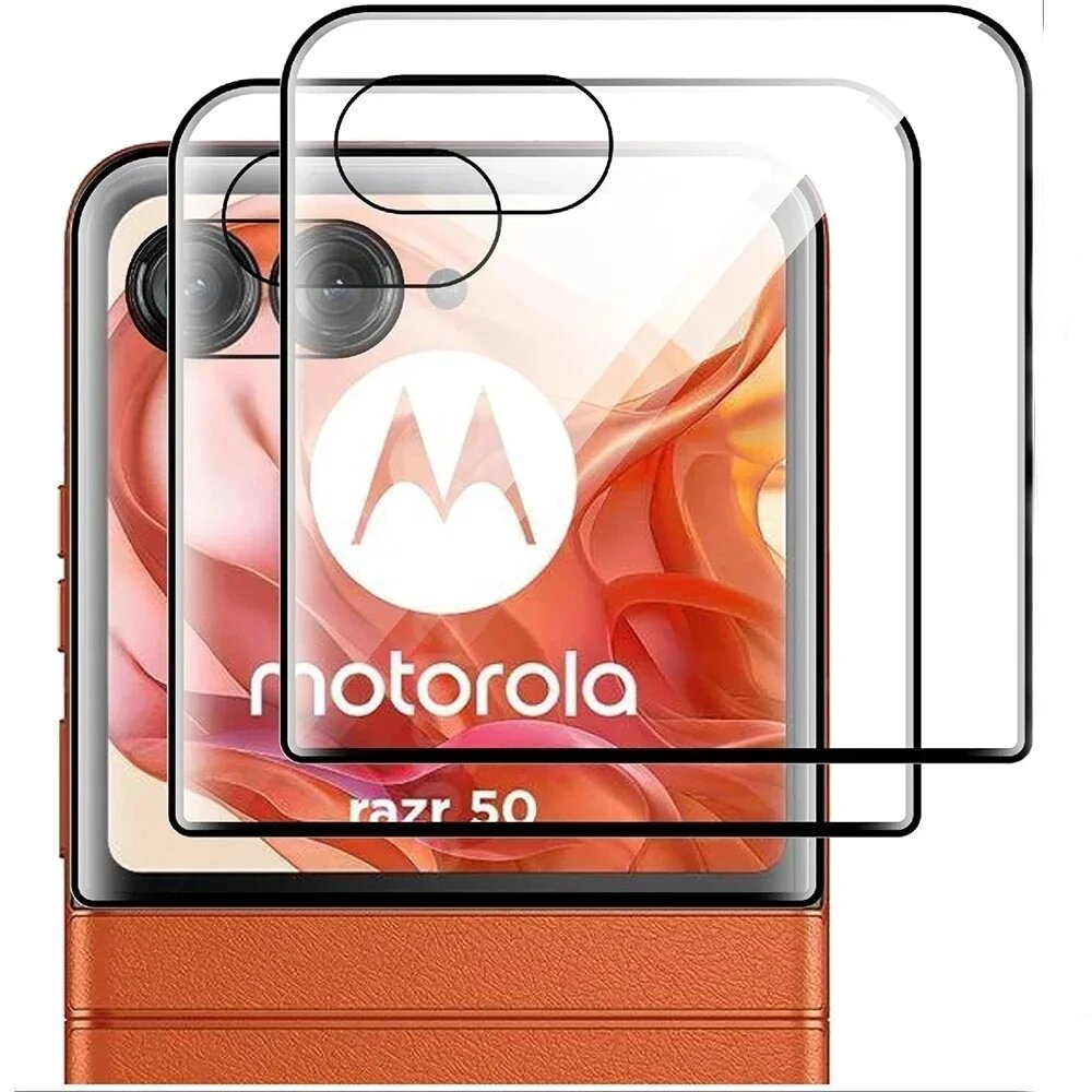 3D изогнутое закаленное стекло для Motorola Moto Razr 50 Ultra Защитная пленка для экрана для Moto Razr Plus 2024 Защитная пленка с полным покрытием, For Razr 50 Ultra, 1PCS