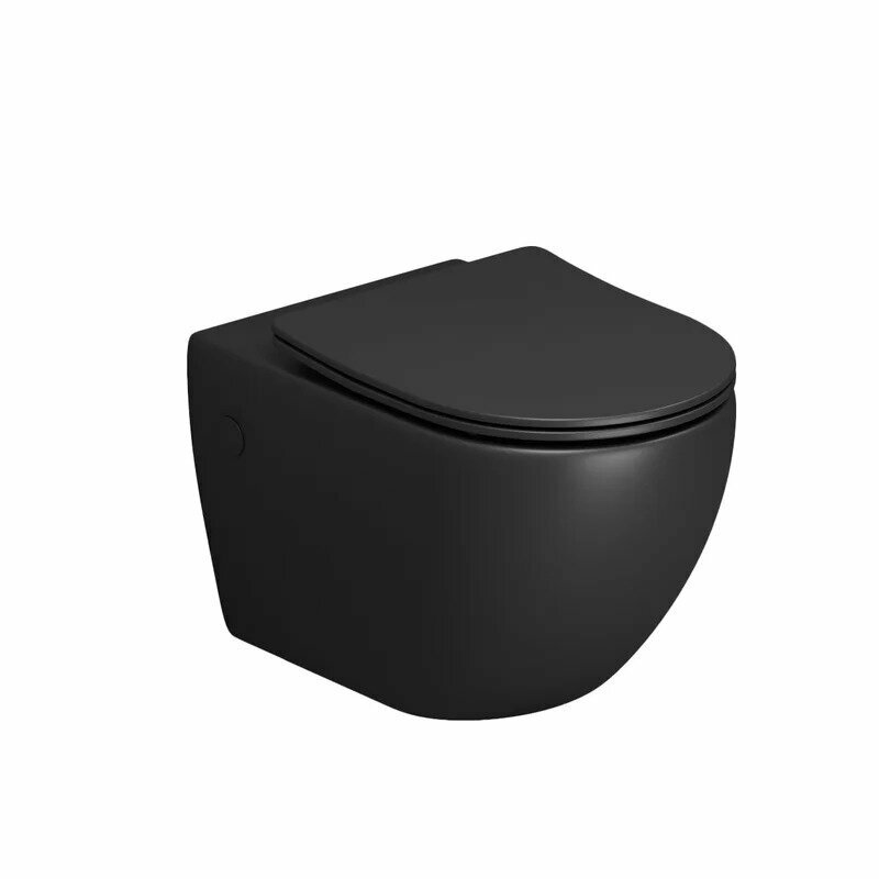 Унитаз подвесной Grossman GR-4411BMSQ с микролифтом черный матовый