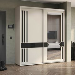 Изображение товара Шкаф-купе Мебелони "Крафт-9", с зеркалом, ЛДСП, бежевый, 196x217x59 см