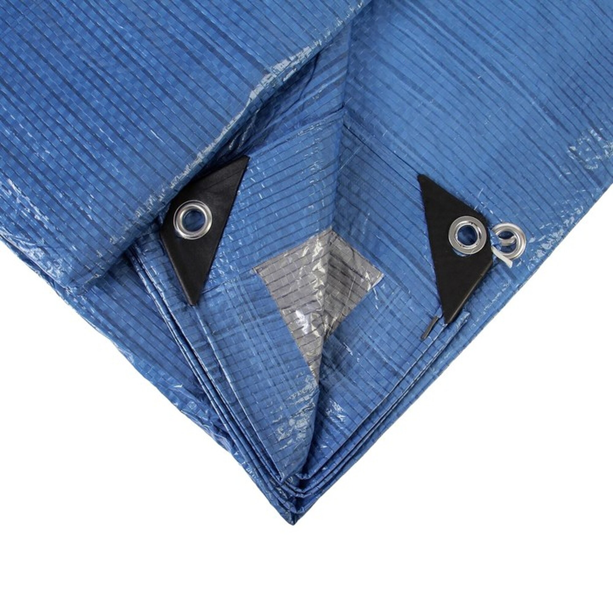 Тент защитный 5 × 3 м плотность 60 г/м² УФ люверсы шаг 1 м тарпаулин УФ голубой