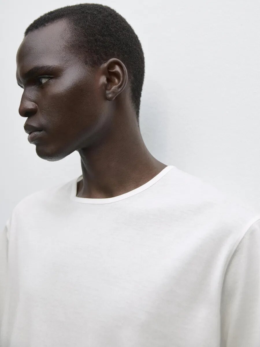 Футболка спортивная Massimo Dutti, размер M, кремовый — фото 1