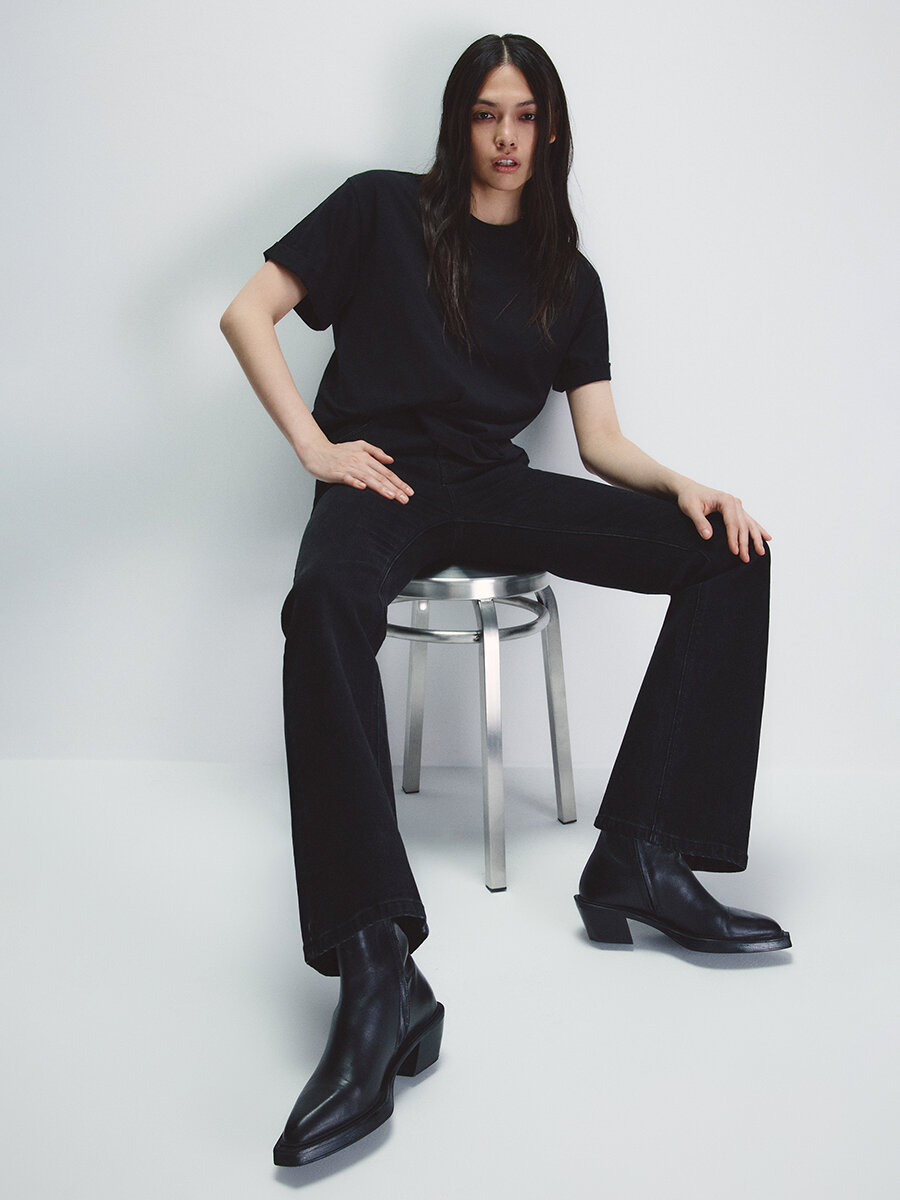 Джинсы клеш Befree Весна-Лето 2025 размер XXS/170 черный