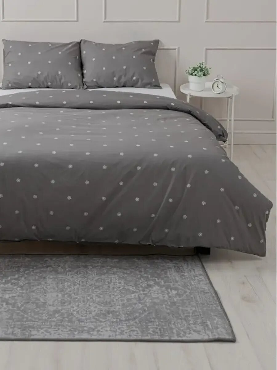 Пододеяльник 145х215 (перкаль) серый — фото 1