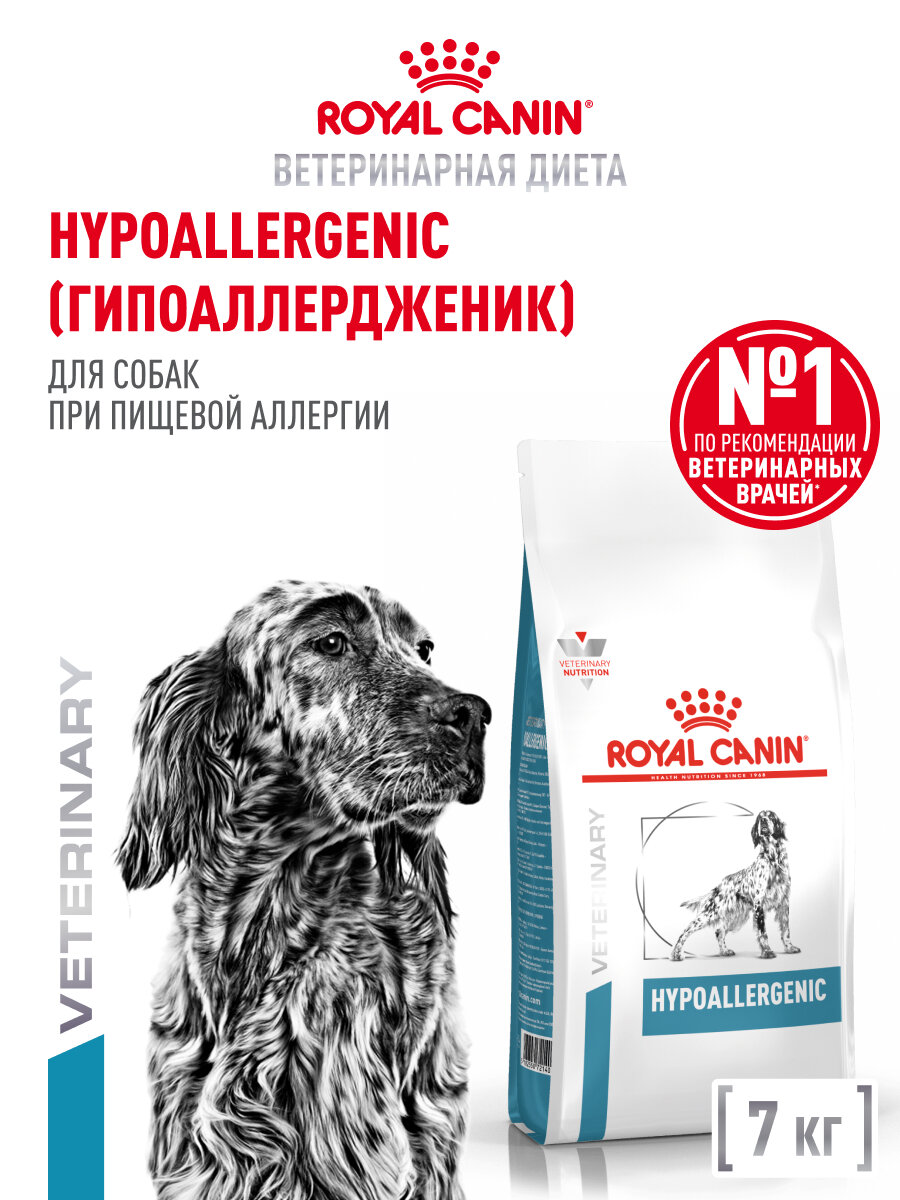 Сухой корм для собак Royal Canin Hypoallergenic при пищевой аллергии, 7 кг