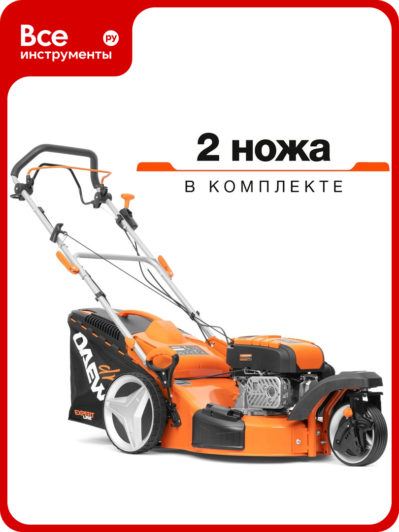 Бензиновая газонокосилка Daewoo DLM 5100SR 6лс ширина 50см сталь