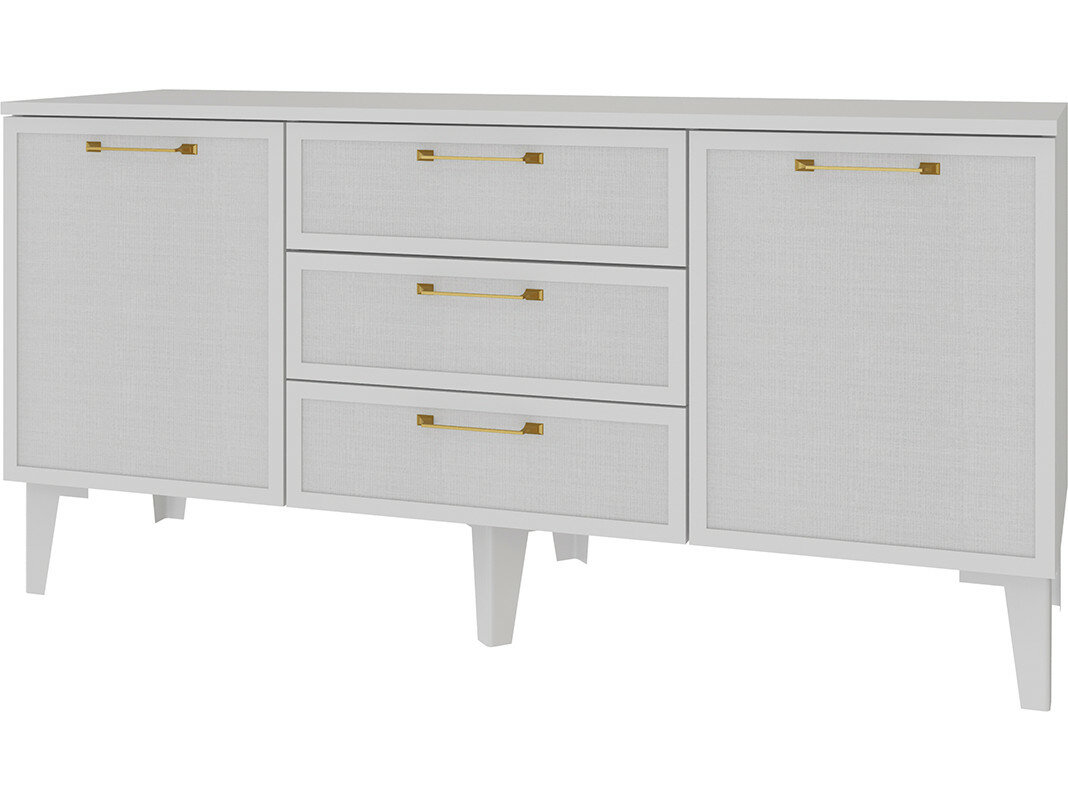 Тумба под телевизор для гостиной  шариковые направляющие  Белый