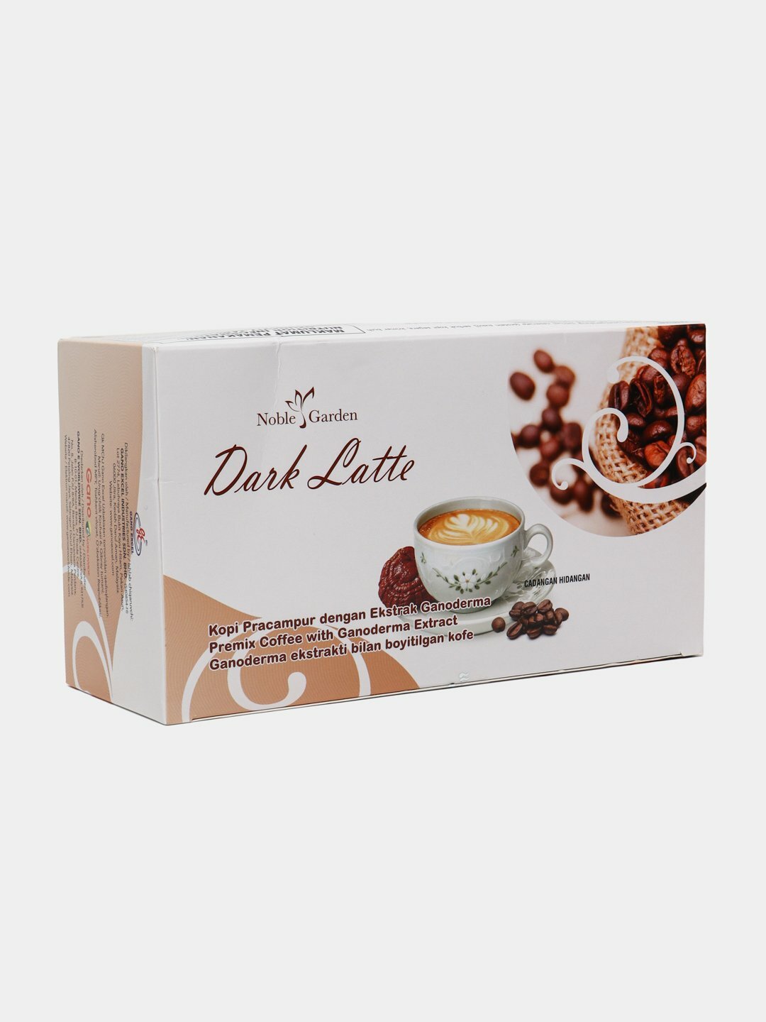 Кофе Gano E Worldwide Dark Latte, молотый в растворимый, черный,