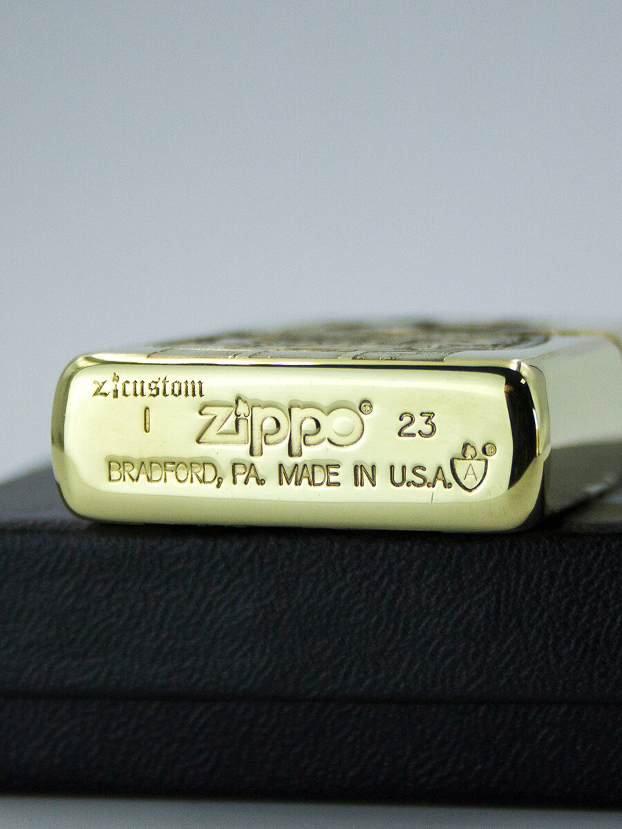 Зажигалка бензиновая Zippo Armor 168 (пустая) с гравировкой M-performance — фото 1