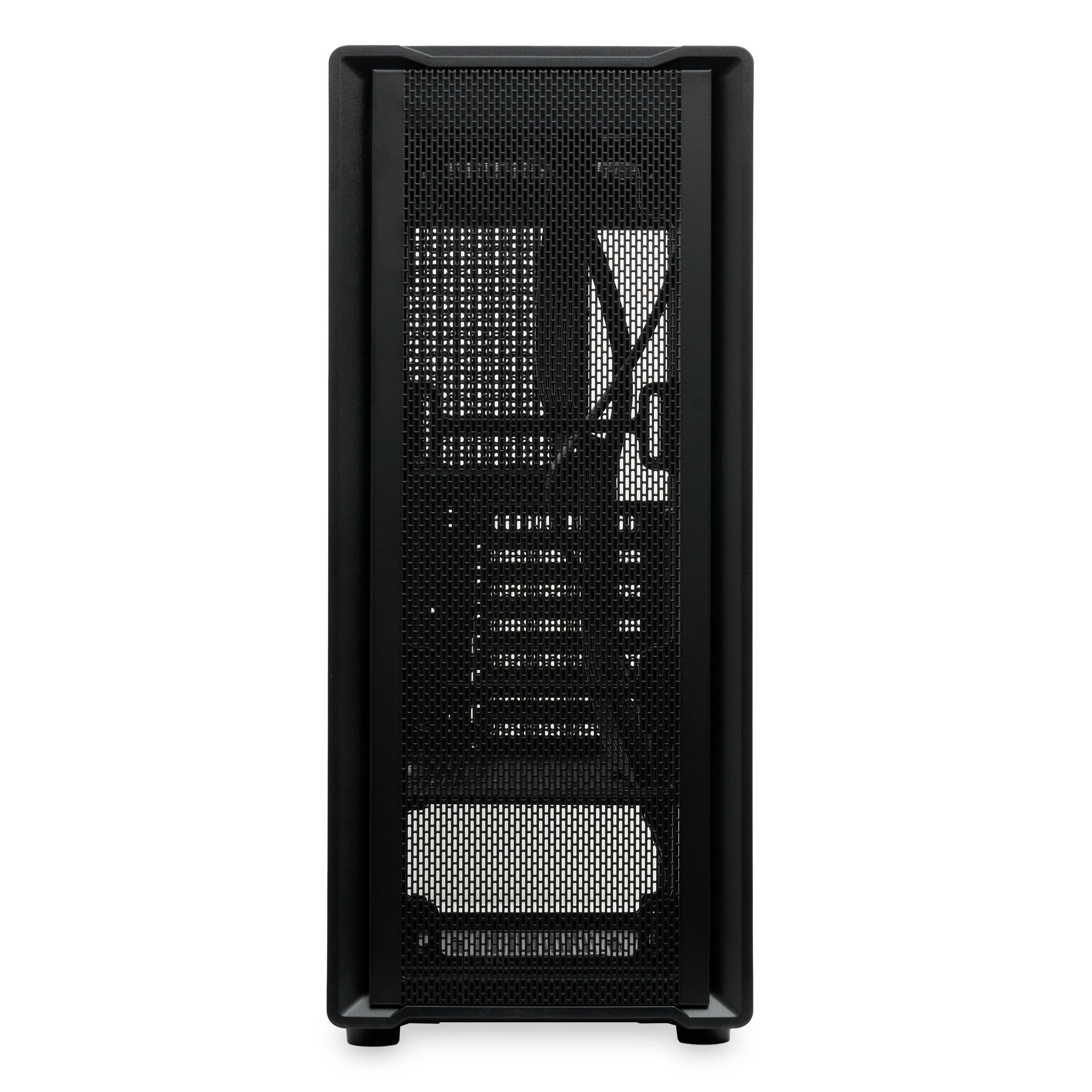 Корпус компьютерный HSPD M530-TGBK, Midi-Tower, ATX, Micro-ATX, Mini-ITX, без блока питания, чёрный — фото 1