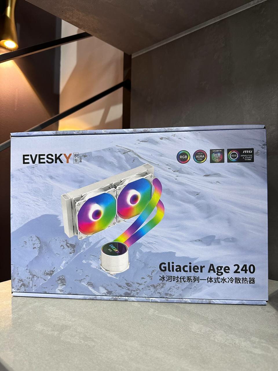 Bодяной охлаждения CPU COOLER EVESKY RGB WHITE
