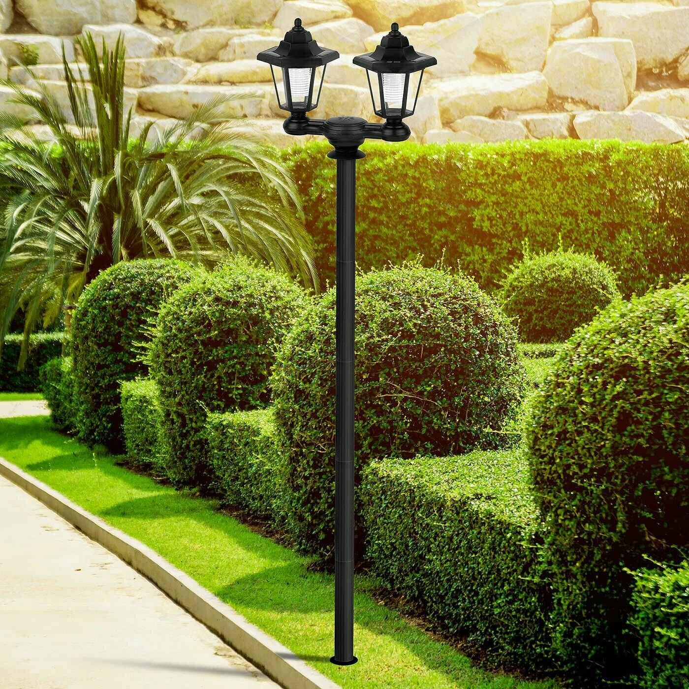 Садовый светильник уличный для дачи ЭРА ERASV01-01 на солнечной батарее / Уличный фонарь светодиодный / Садовый декор