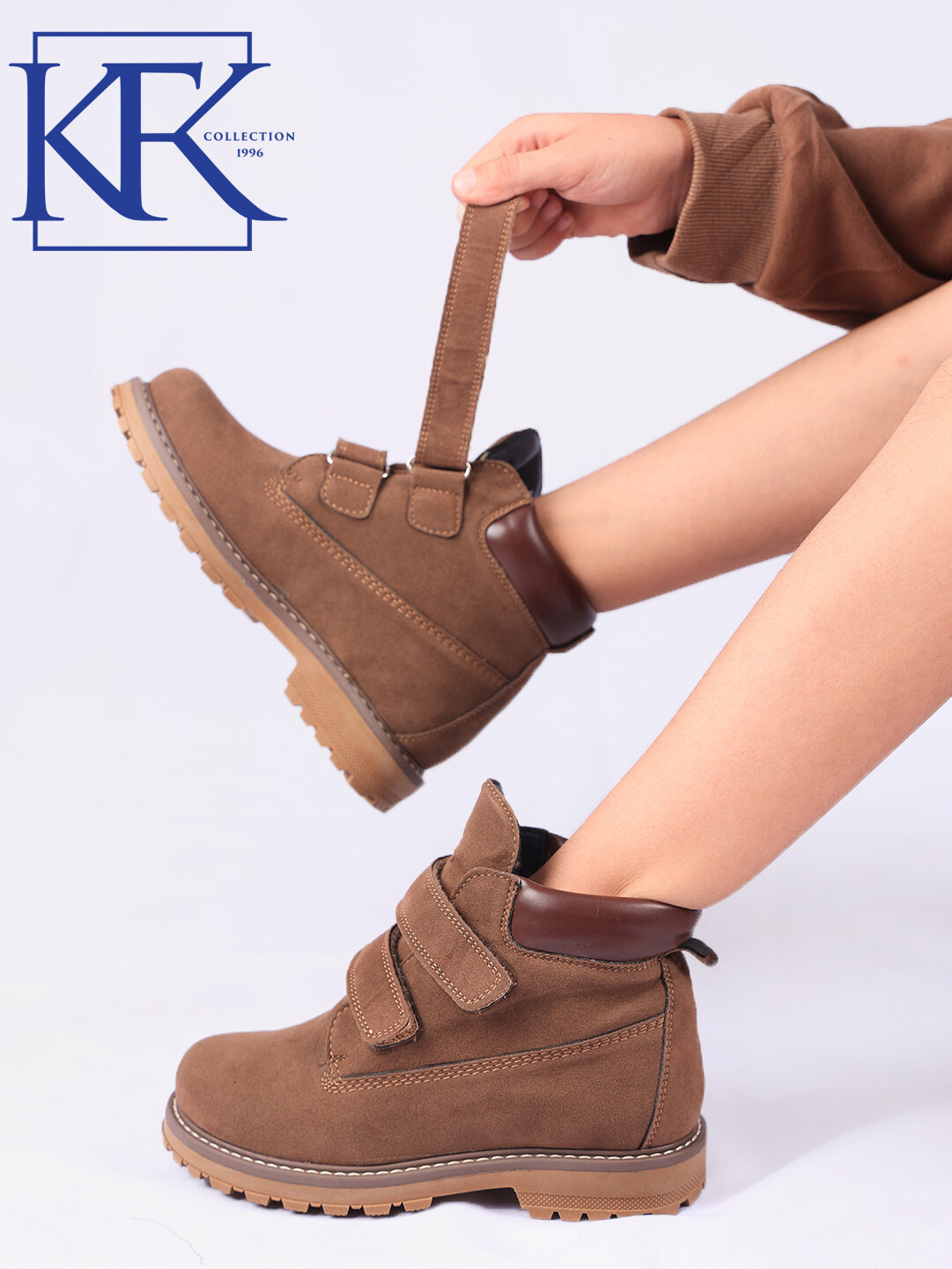 Сапоги KFK, размер 34, коричневый — фото 1