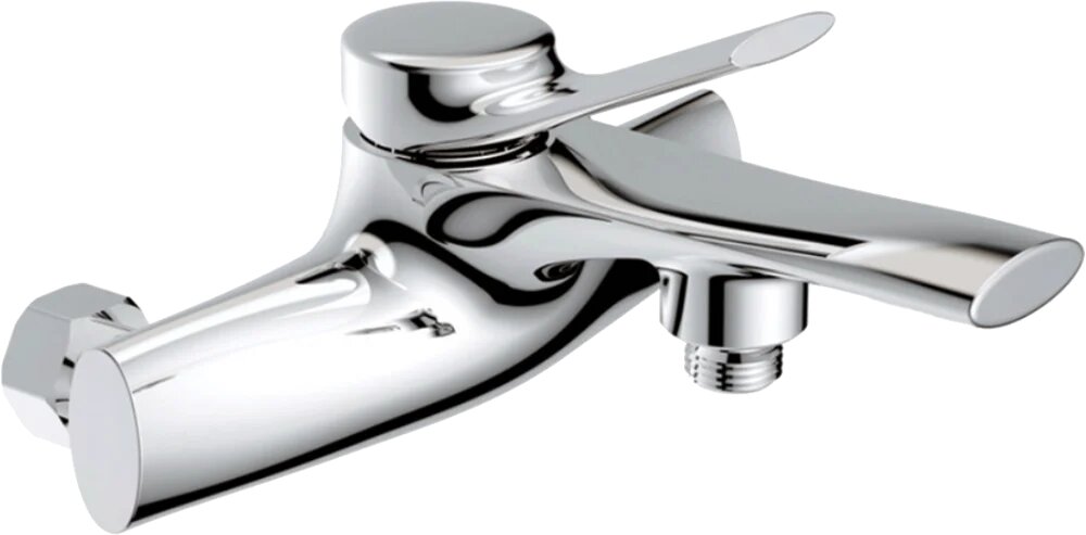 Смеситель для ванны с душем Orange Organic M27-100cr настенный однорычажный хром глянцевый латунный без лейки с керамическим картриджем