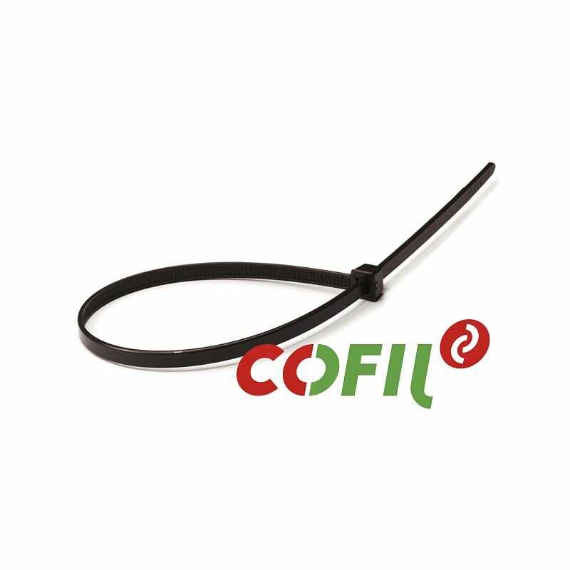 Хомут пластиковый 25x200 мм черный Cofil (9501011381) (100 шт)