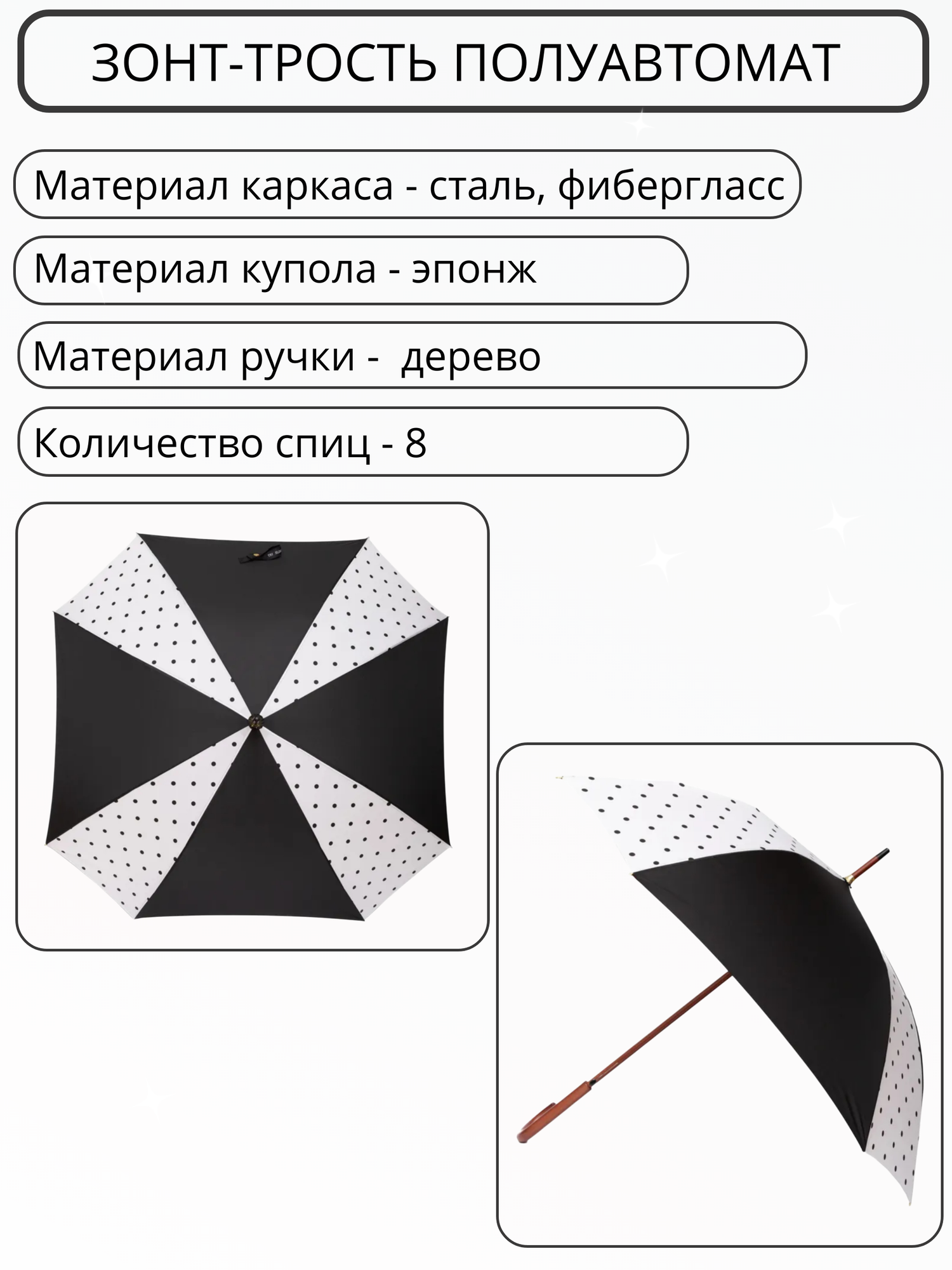 Зонт-трость Три слона 