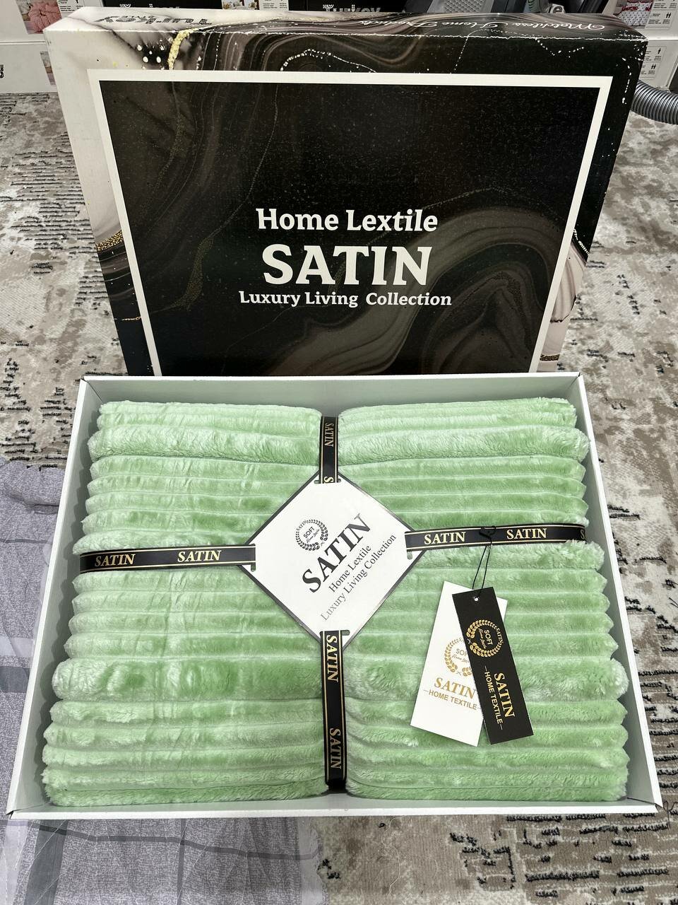 Плед "Satin Home Lextile", мягкий, теплый, в подарочной упаковке — фото 1