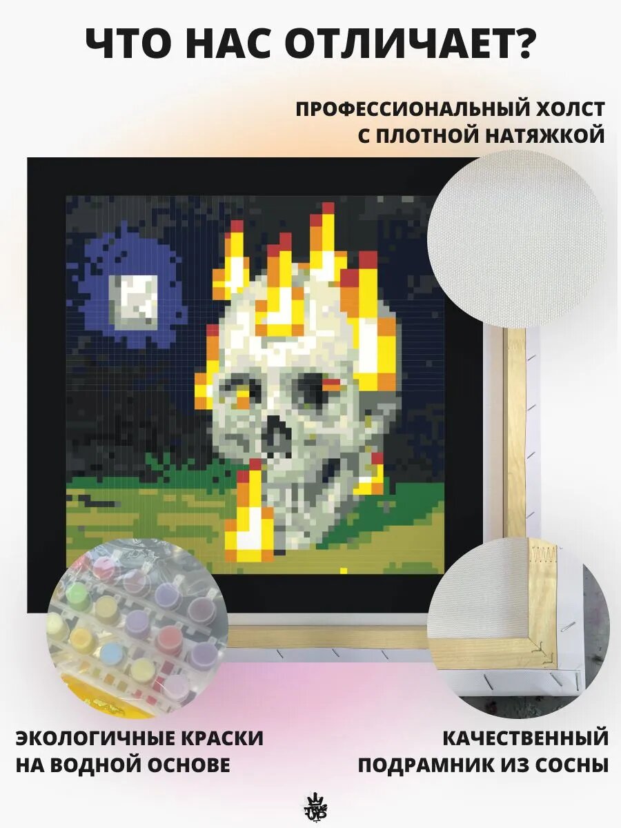 Майнкрафт картина по номерам на холсте — фото 1