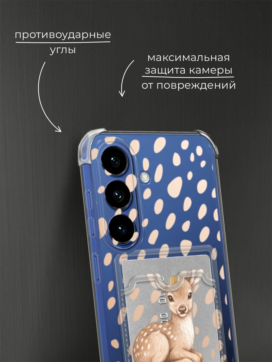 Чехол на Samsung S26 (Самсунг S26) с картой и принтом Милый Бэмби 2 — фото 1