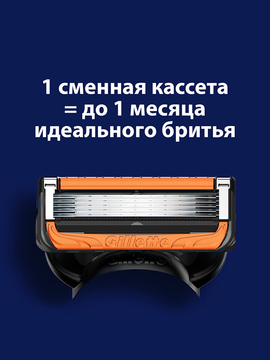 Для Мужской Бритвы Fusion ProGlide Power, с 5 лезвиями,  с точным тримммером для труднодоступных мест, для гладкого бритья, 6 шт. — фото 1