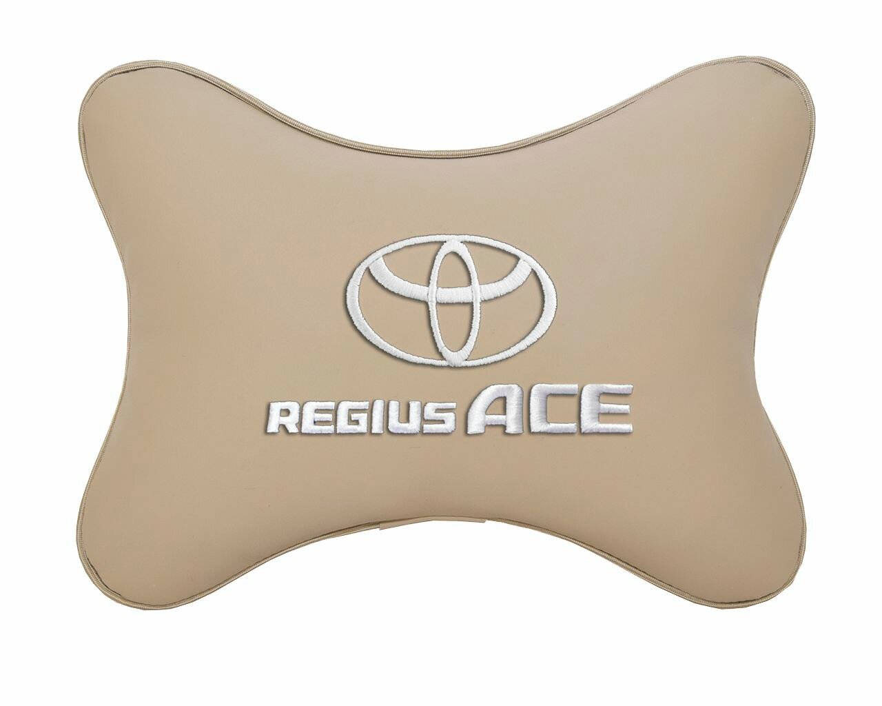 Подушка на подголовник автомобильная бежевая экокожа TOYOTA Regius Ace