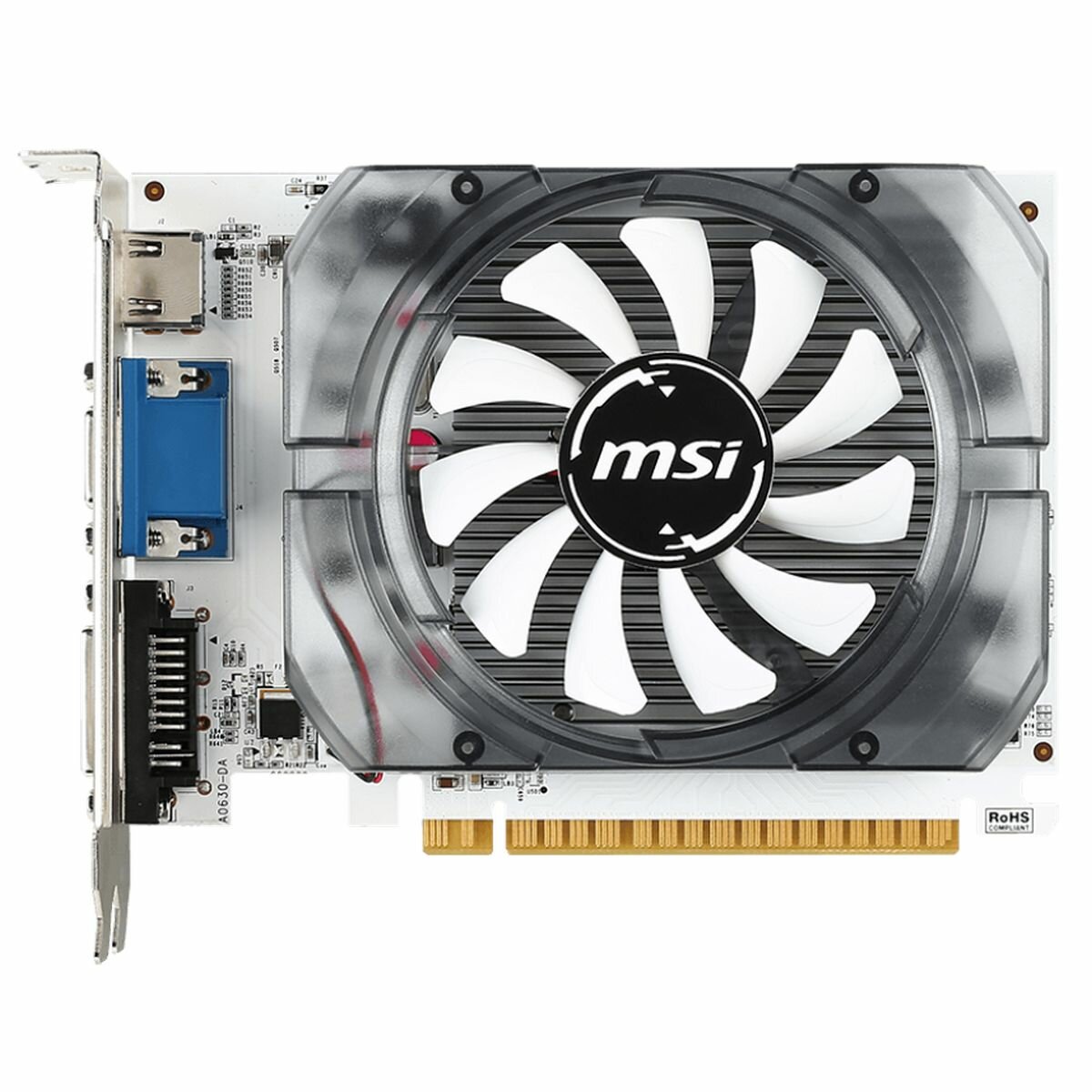 Видеокарта MSI GeForce GT730 RTL 20, 2ГБ GDDR3, 128бит, активная система охлаждения