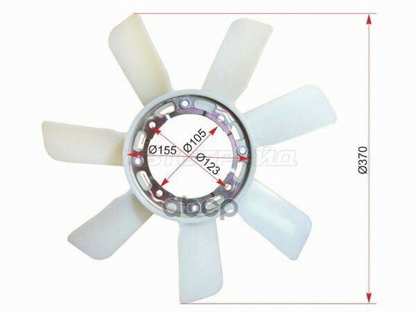 Крыльчатка Вентилятора Toyota 2-3B,2C#,5K,7K,1Rze,1Tr-Fe,3Y Sat арт. ST-16361-38010