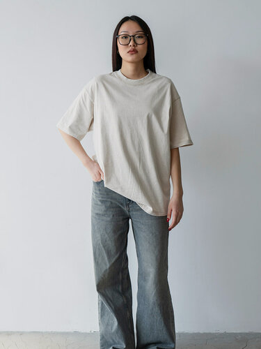 Изображение товара Футболка оверсайз однотонная унисекс