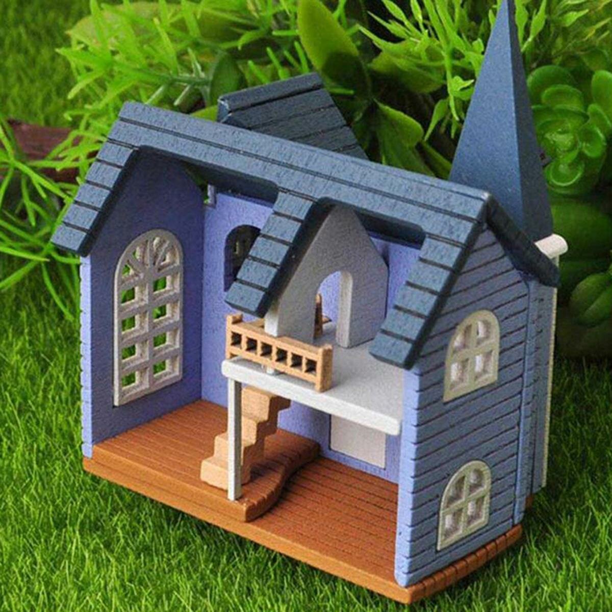 1/12 DIY Мини Деревянные Куклы Миниатюрный Дом Ручной Работы Строительство Сборные Игрушки