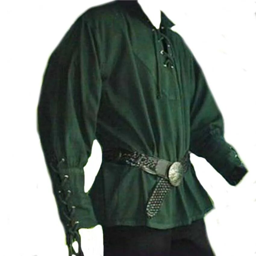 Костюм классический Coldker Medieval Blouse, размер 3XL, темно-зеленый