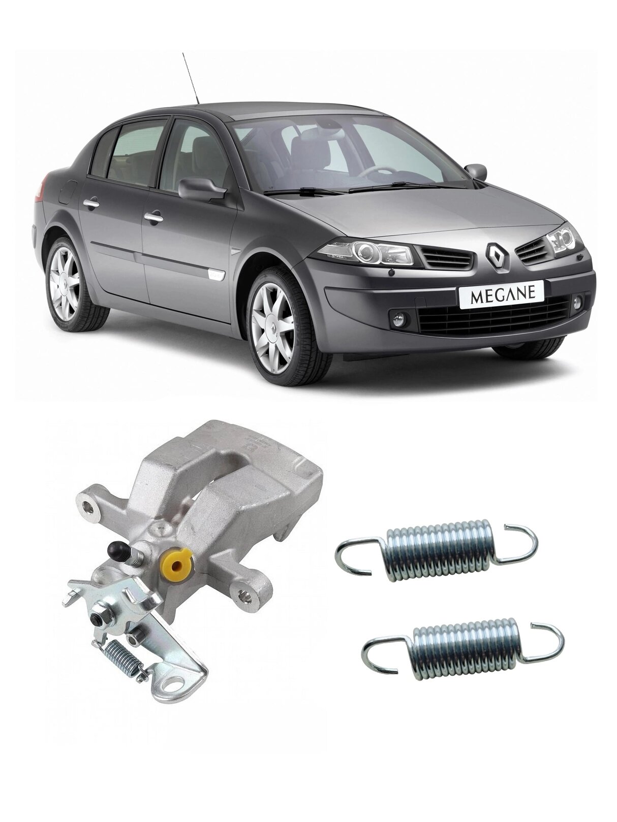 Возвратная пружина ручного тормоза суппорта Renault Megane 2-4, Fluence, Scenic 2-3, Clio 4 задний мост установки, 2шт