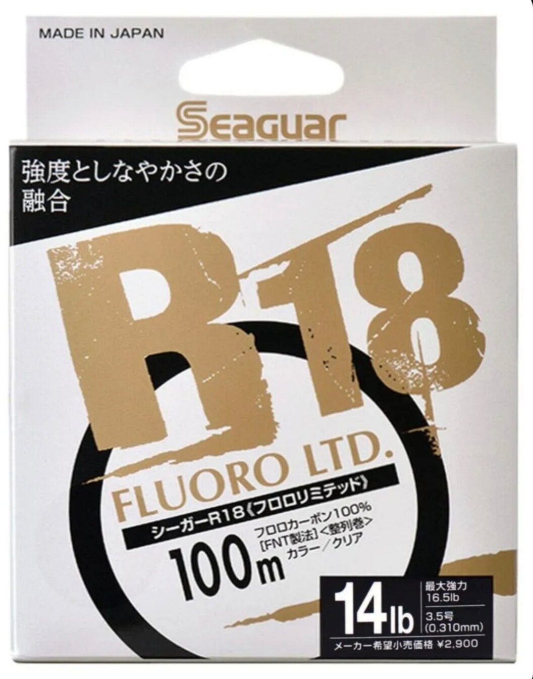 Флюорокарбон SEAGUAR R18 FLUORO LTD. 100m #3.5 (14lb/max 16.5lb/0.310mm)