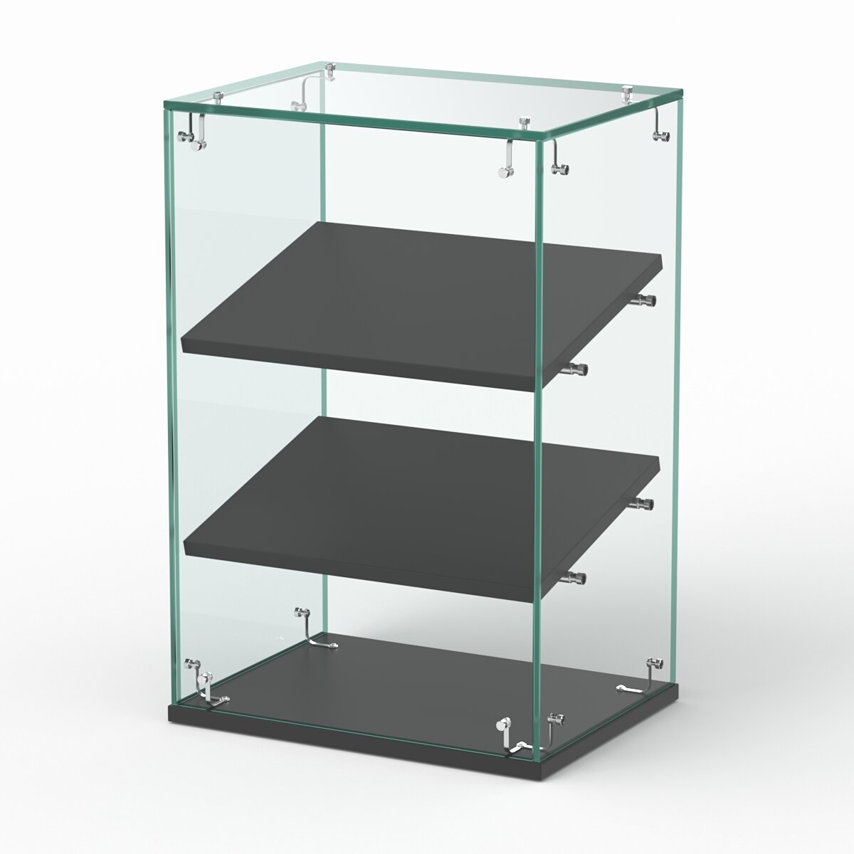 Витрина "сладость" №10-О-П для выпечки настольная без дверки пдсп Черный